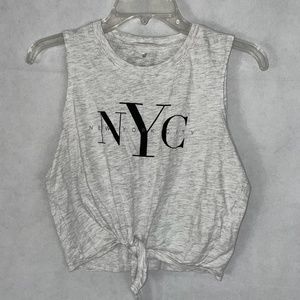 TBAR Limited NYC Tie Front Crop Top Size Small